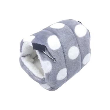 Imagem de Cama de porquinho-da-índia de pelúcia e engrossada Aconchegante Inverno Hamster Casa Resto de dormir Almofada de aquecimento, White Grey Point