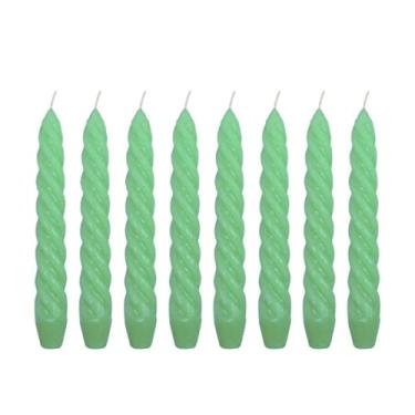 Imagem de 10 Vela Torcida 17 Cm verde Decoração Casamento Castiçal