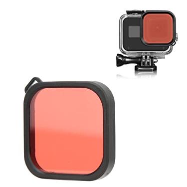 Imagem de Filtro de mergulho à prova d'água para Hero 8 9, filtros de mergulho para câmera subaquática, vermelho, rosa, roxo, filtros profissionais à prova d'água, para vídeo subaquático e fotografia melhora as cores (filtro vermelho)