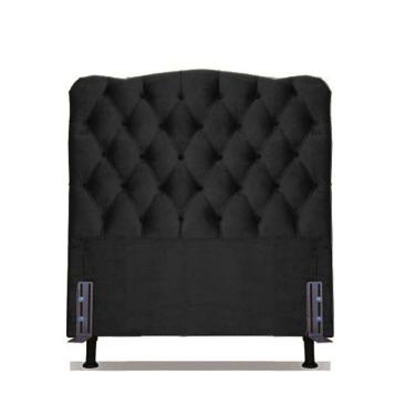 Imagem de Cabeceira Solteiro 88 - Bello Box - Dunas Suede Preto