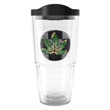 Imagem de Tervis Copo térmico de parede dupla feito nos EUA verde folha de outono feito nos EUA, 680 g