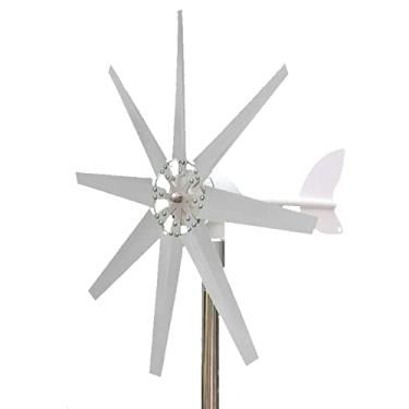 Imagem de Noiseless com o Gerador de turbina vertical do controlador MPPT, 1000W 12V 24V 48V Branco 8 Blades Turbina eólica para Hybrids Home Uso,12v