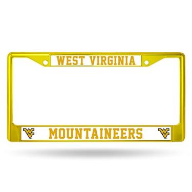 Imagem de NCAA Rico Industries Moldura cromada padrão para placa de licença West Virginia Mountaineers