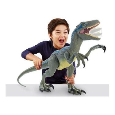 Imagem de Jurassic World Super Colossal Velociraptor Blue Gigante  - Mattel