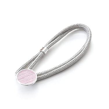 Imagem de tirantes de cortina Cinta de bolo redonda galvanizada sem perfuração e sem instalação fivela de cortina, rosa, 2 PCS