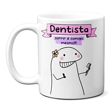 Imagem de Caneca Dentista Sorrir É Comigo Mesmo! Passa A Cárie Pra Cá (Branca)