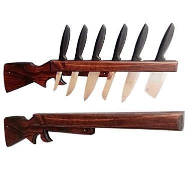 Imagem de Porta Facas Cepo Modelo Escopeta de parede