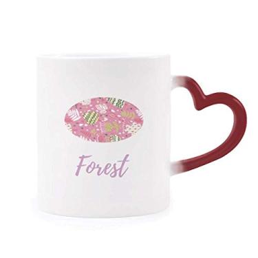 Imagem de Caneca colorida com tinta de planta sensível ao calor Caneca vermelha que muda de cor