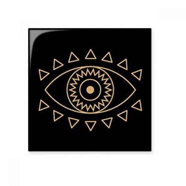 Imagem de Adesivo brilhante de azulejo de cerâmica com padrão geométrico de totem de olho