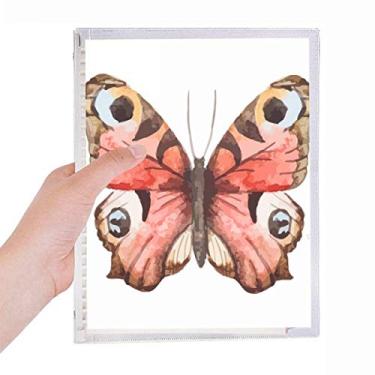 Imagem de Caderno de borboletas rosa em pintura a óleo, folhas soltas, diário recarregável, papelaria