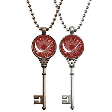 Imagem de OFFbb-USA Céu Animal Flying Predator Chaveiro Colar Pingente Joias Decoração Casal