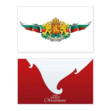 Imagem de Bandeira da Bulgária Emblema Nacional de Feriado, Feliz Natal, Cartão de Parabéns, Mensagem de Letras de Natal