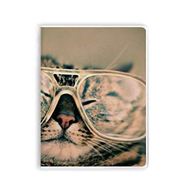Imagem de Caderno de fotos de gatos com desenho de animais e capa de goma Diário de capa macia