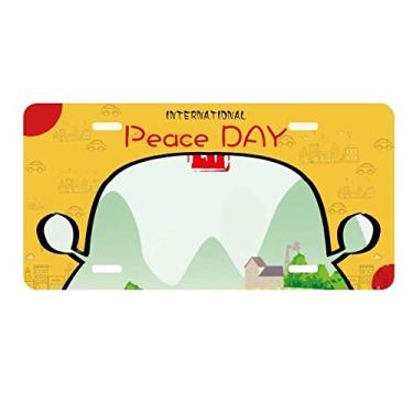 Imagem de DIYthinker Placa de licença de grão circular no ouvido Vinte e quatro termos solar Etiqueta decoração de carro Dia da Paz