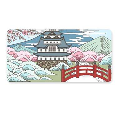 Imagem de DIYthinker Mount Fuji Sakura Japan Ukiyo-e placa de carro decoração de aço inoxidável