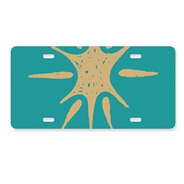 Imagem de DIYthinker Luz solar abstrata arte padrão placa de carro decoração de carro acessório de aço inoxidável