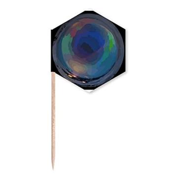 Imagem de Abyss Hollow Planet Bandeiras de palitos de palitos sombrios, palitos de cupcake, festa celebração