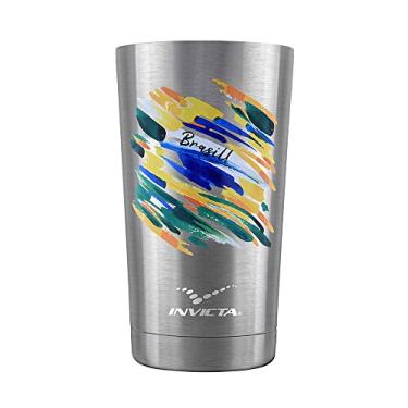 Imagem de Copo Térmico 500ml Inox Bandeira do Brasil Invicta