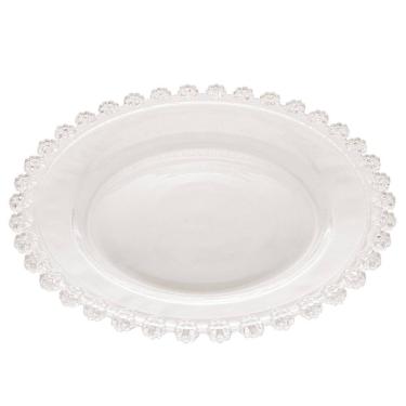 Imagem de Sousplat de Cristal Wolff Mesa Daisy Transparente - 32 cm