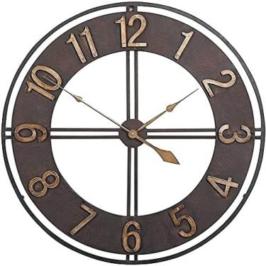 Imagem de 60 Cm Grande Relógio De Parede De Jardim Ao Ar Livre, Relógio De Jardim De Metal Aberto À Prova Dwaterproof Água Ao Ar Livre Para Sala De Estar Moderno Gigante Relógio De Metal Aberto,bonny369
