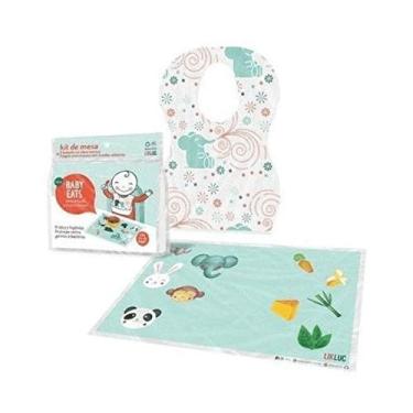 Imagem de Likluc Combo Babador + Jogo Americano Descartável - 06 Unidades De Cada Branco