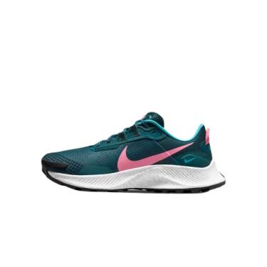 Imagem de Nike Tênis de corrida feminino Pegasus Trail 3 GTX Gore-TEX, verde-azulado escuro/rosa brilhante, 34