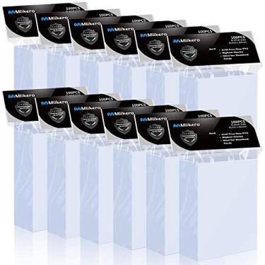 Imagem de Mangas de cartão, 1200 unidades, mangas transparentes para cartões de beisebol, manga macia para cartões colecionáveis Magic: The Gathering, Pokémon TCG, cartões de beisebol, cartas de futebol e