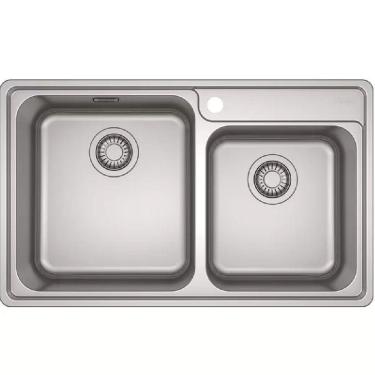 Imagem de Cuba de Sobrepor Dupla Franke Bell 86x48 30 Litros e 24 Litros Inox