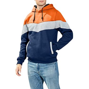 Imagem de Chinelo quente para uso ao ar livre masculino casual com zíper moletom com capuz emenda tamanho grande jaqueta menino meia, Laranja, Medium