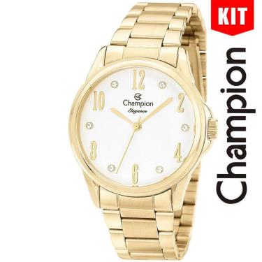 Imagem de Relógio CHAMPION feminino analógico elegance dourado CN26242G