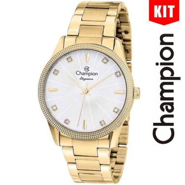 Imagem de Relógio CHAMPION KIT feminino analógico elegance dourado CN25823G