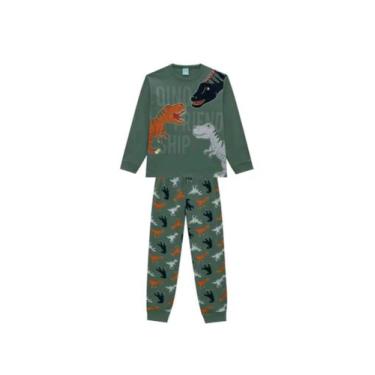 Imagem de Pijama Longo Kyly Masculino 100% Algodão Com Camiseta E Calça, Brilha