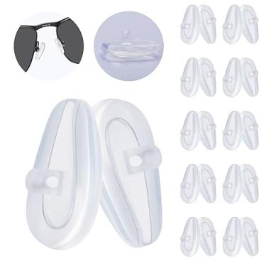 Imagem de MYCOURAG 10 pares de peças de nariz de borracha de silicone de substituição compatíveis com óculos de sol Oakley Tincup/Tincup Carbon/Tincup 0,5 Ti/Condutor 6/Condutor 8/Deadbolt/Savitar