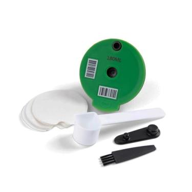 Imagem de My-Cap Disco de cápsula de café reutilizável com tampa de silicone – Conjunto de disco de café e filtro para cafeteira Bosch Tassimo – Faça seus próprios discos de cápsulas de café – Reutilização e