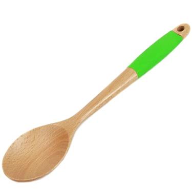 Imagem de Chef Craft Colher de madeira de silicone, 35,5 cm, verde