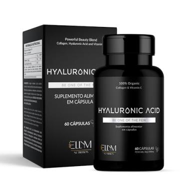 Imagem de Acido Hialuronico Colágeno Hidrolisado e Vitamina C ELLYM NUTRITION 60 Capsulas Suplemento Anti Idade Hyaluronic Acid
