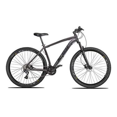 Imagem de Bicicleta Aro 29 KSW XLT em Aluminio 6061 com Freio a Disco, Garfo de Suspensão 80mm de cursor com 21 Marchas Relação 3x7,19,Grafite Preto