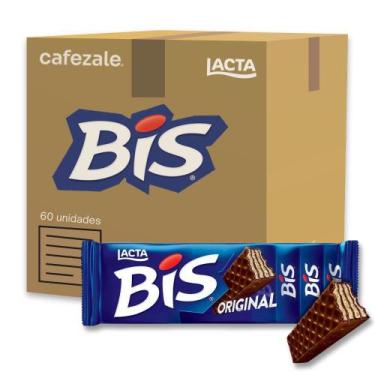 Imagem de Bis Chocolate Ao Leite Lacta Kit 60 Caixas -20 Unidades 126G