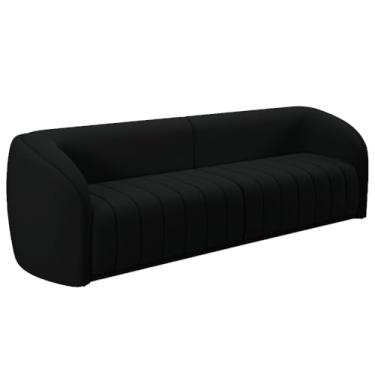 Imagem de Sofá 4 Lugares Para Sala 292cm Lazio M03 Veludo Preto - Lyam Decor