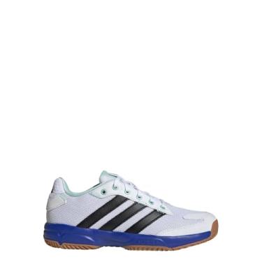 Imagem de adidas Tênis infantil unissex Stabil (criança pequena), Branco/preto/azul lúcido, 20