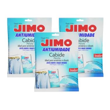 Imagem de Kit 3 Antiumidade Cabide Jimo 250g Elimina Odores Mofo Umidade Absorvente Protetor Desumidificador Guarda-Roupa Closets