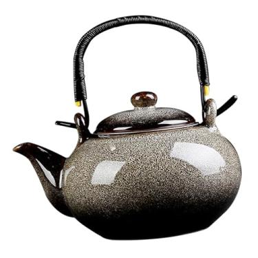 Imagem de Generic Chaleiras de chá de porcelana de bule de cerâmica para ferver água quente chaleira para uso externo, Cinza