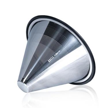 Imagem de Quell Filtro de café reutilizável para gotejadores Hario V60-02: Alternativa de onda de aço inoxidável para fabricação sustentável