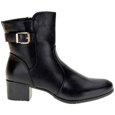 Imagem de Bota Feminina Cano Curto Mooncity Salto Grosso 72075
