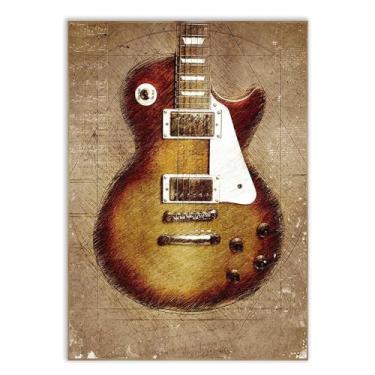 Imagem de Placas Decorativas Musica Violão Guitarra Rock Piano Varios Modelos Instrumentos Decoração Quarto Sala Escritório