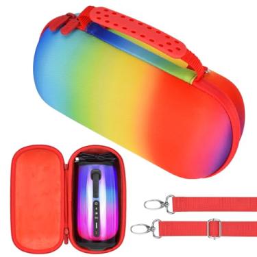 Imagem de ZUJFPL Capa rígida, estojo portátil à prova d'água para alto-falante Bluetooth JBL Pulse 5 - Cor gradiente