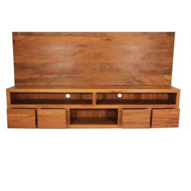 Imagem de Rack com Painel Malibu 2m Para tv de Até 72`` - Peroba Rosa