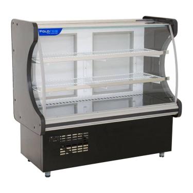Imagem de Vitrine Refrigerada Para Doces 1,25mt Polofrio Vitrine Pop Luxo 1,25 Preto 110v