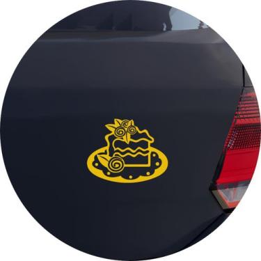Imagem de Adesivo de Carro Fatia de Bolo Decorado - Cor Laranja - Melhor Adesivo