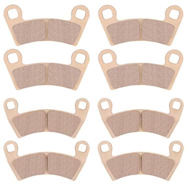 Imagem de Conjunto de pastilhas de freio sinterizadas dianteiras e traseiras para Ranger Crew XP 1000/Crew 2019-2022, Polaris 2016-2022, 4 conjuntos de pastilhas de freio dianteiras e traseiras